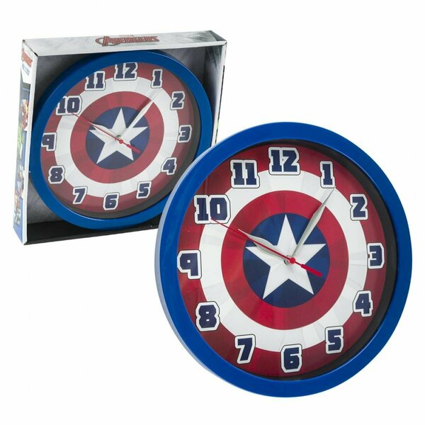 Captain America 9.75 in.  Shield Symbol Wall Clock 826564